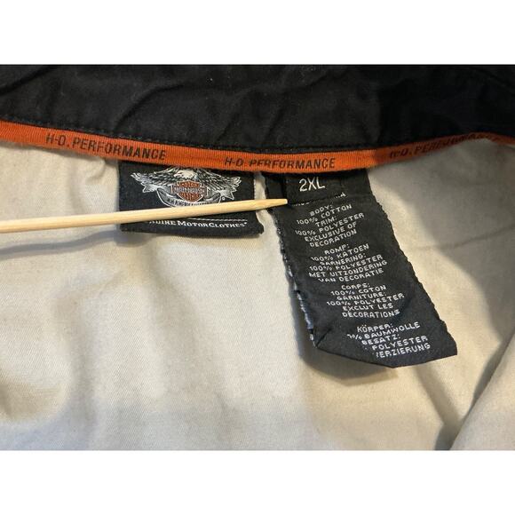 Harley Davidson Genuine Motor Clothes 2XL Button Front Shirt - Picture 5 of 10